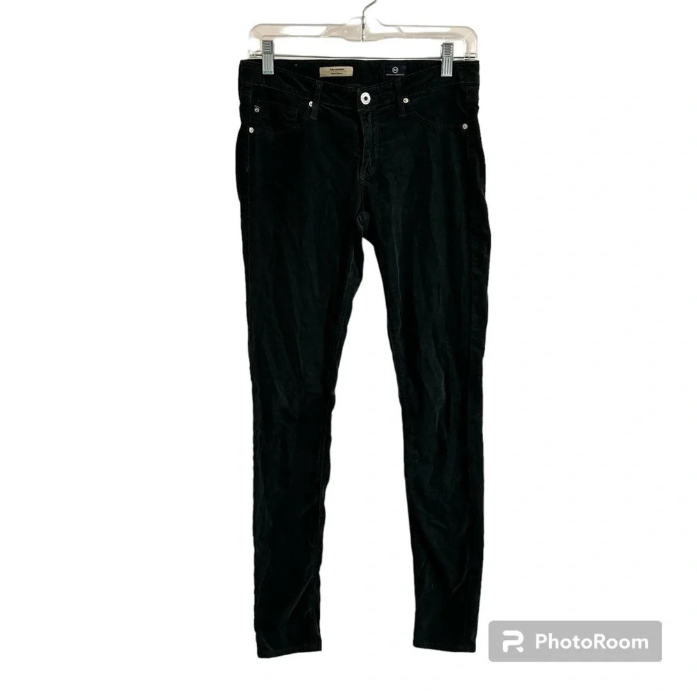 AG Adriano Goldschmied The Legging Super Skinny Green Corduroy Pants Women’s 27R